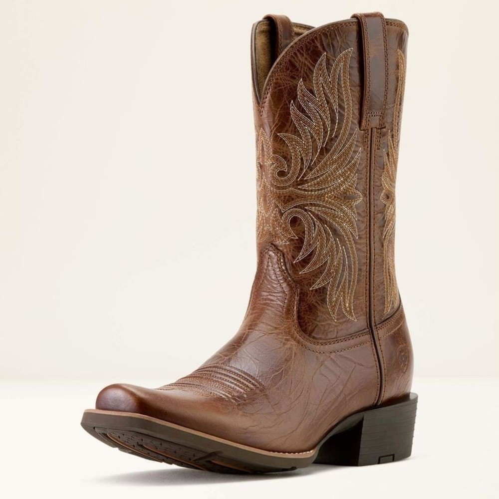 Ariat® (Men's 9 D) Sport Cutter-Toe Western Cowboy Boot in Dark Tan - $200